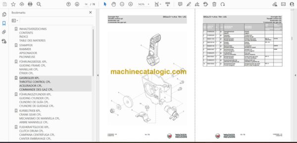 Wacker Neuson BS60-4As 11in US Vibratory Rammers Parts Manual - Image 2