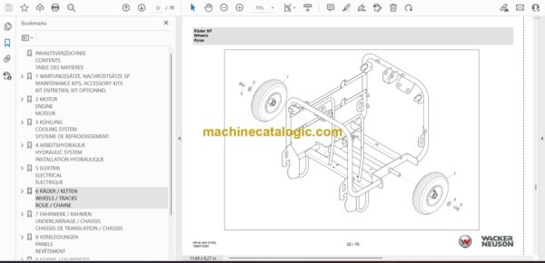 Wacker Neuson HPU8 Tracked Excavator Parts Manual - Image 2