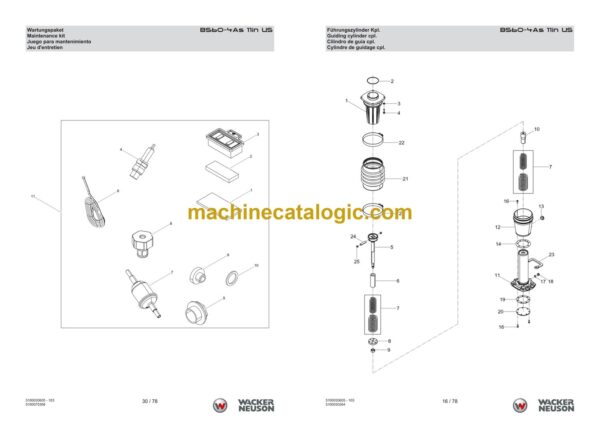 Wacker Neuson BS60-4As 11in US Vibratory Rammers Parts Manual - Image 4