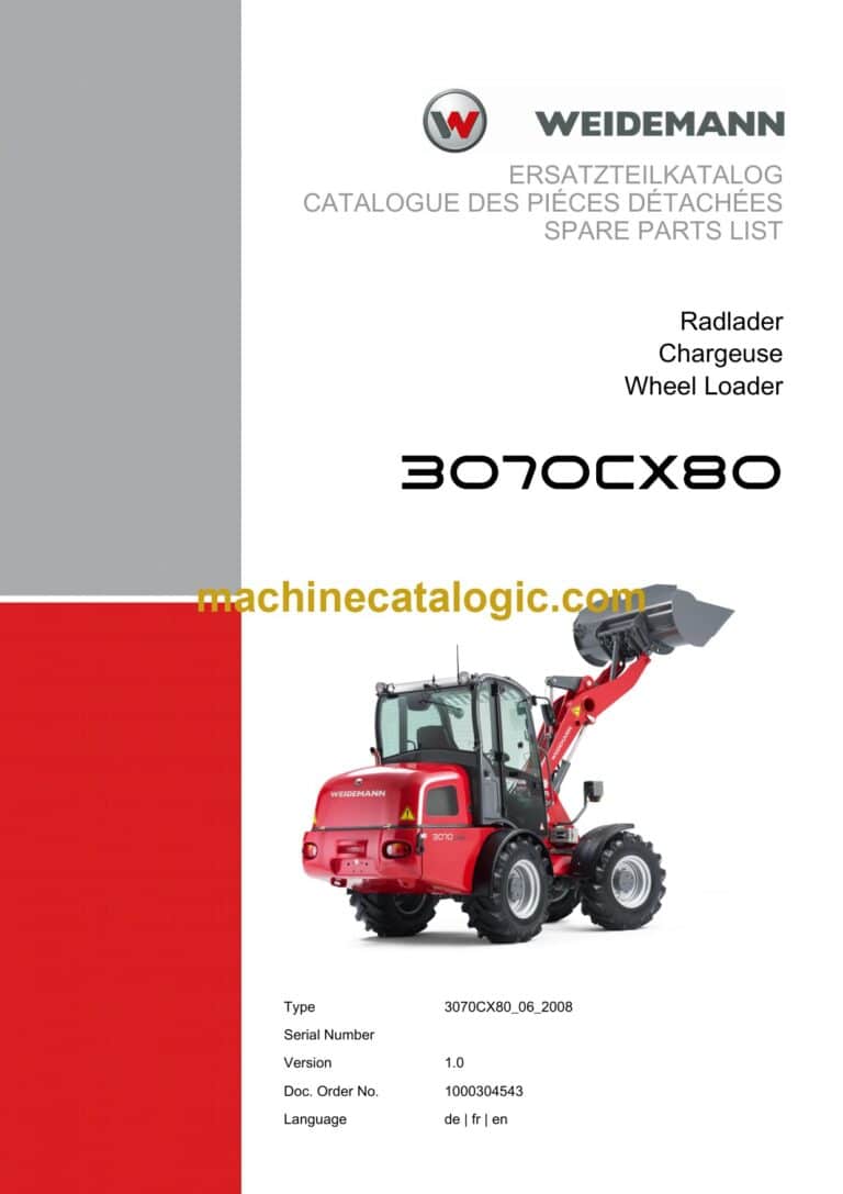 Wacker Neuson 3070CX80 Wheel Loader Parts Manual