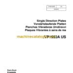 Wacker Neuson VP1550A US Single Direction Plates Parts Manual