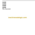 New Holland E42D, E45D, E50D, E55D Mini Excavator Operators Manual (92657339)