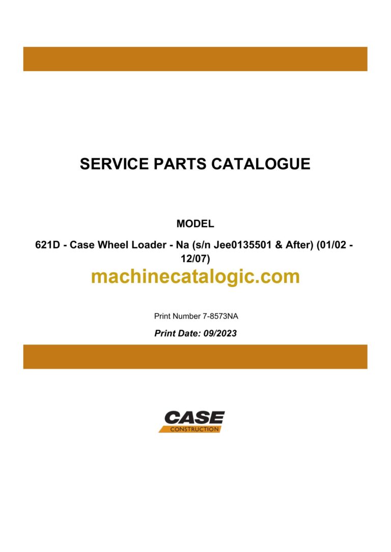 Case 621D NA Wheel Loader Service Parts Catalogue