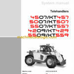 Wacker Neuson 4507, KT457 5007, KT507, 5507, KT557, 4209, KT429, 5509, KT559 Telehandlers System Manual