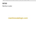 New Holland B75D Backhoe Loader Operators Manual