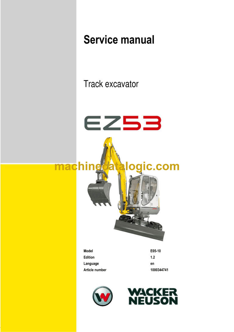 Wacker Neuson EZ53 Tracked Excavator Service Manual