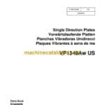Wacker Neuson VP1340Aw US Single Direction Plates Parts Manual