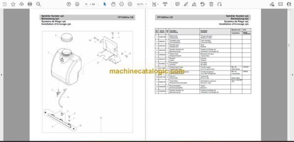 Wacker Neuson VP1340Aw US Single Direction Plates Parts Manual - Image 2
