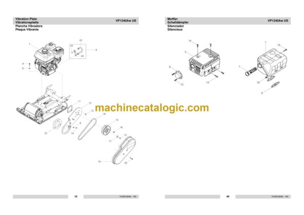 Wacker Neuson VP1340Aw US Single Direction Plates Parts Manual - Image 3