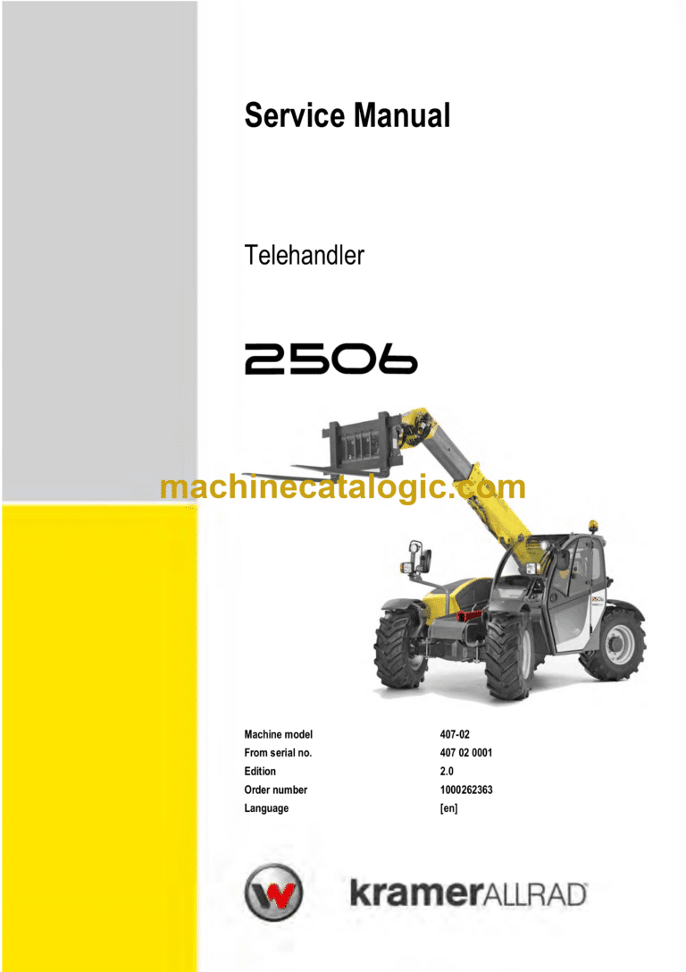 Wacker Neuson TH625 2506 Telehandler Service Manual