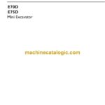 New Holland E70D, E75D Mini Excavator Operators Manual