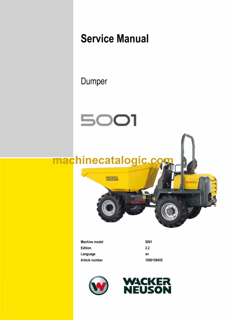 Wacker Neuson 5001 Wheel Dumper Service Manual