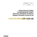 Wacker Neuson VP1135A US Single Direction Plates Parts Manual