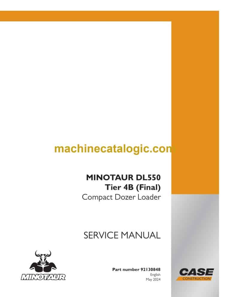 Case DL550 Minotaur Tier 4B Final Compact Dozer Loader Service Manual