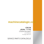 Case CX31B Crawler Excavator Service Parts Catalogue