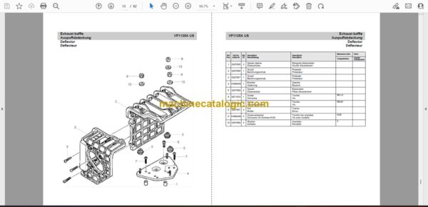Wacker Neuson VP1135A US Single Direction Plates Parts Manual - Image 2