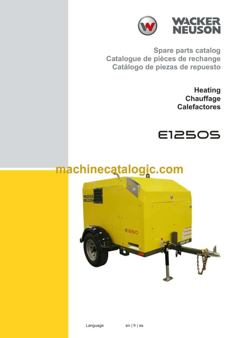 Wacker Neuson E1250S Heating Parts Manual