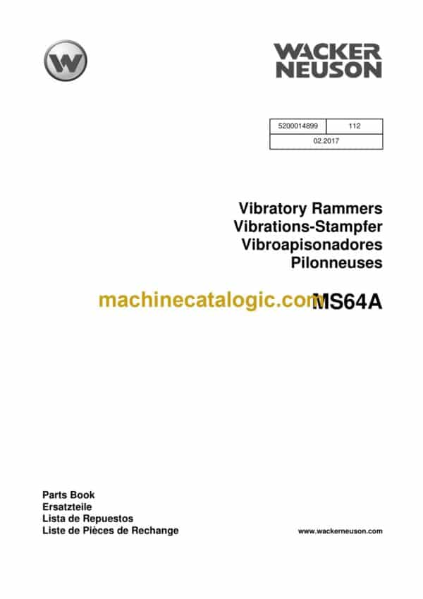 Wacker Neuson MS64A Vibratory Rammers Parts Manual