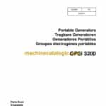 Wacker Neuson GPSi 3200 Portable Generators Parts Manual