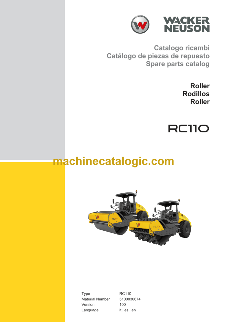 Wacker Neuson RC110 Roller Parts Manual