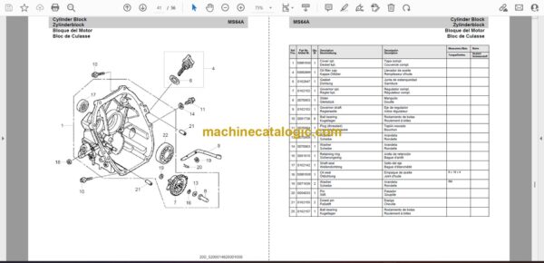 Wacker Neuson MS64A Vibratory Rammers Parts Manual - Image 2