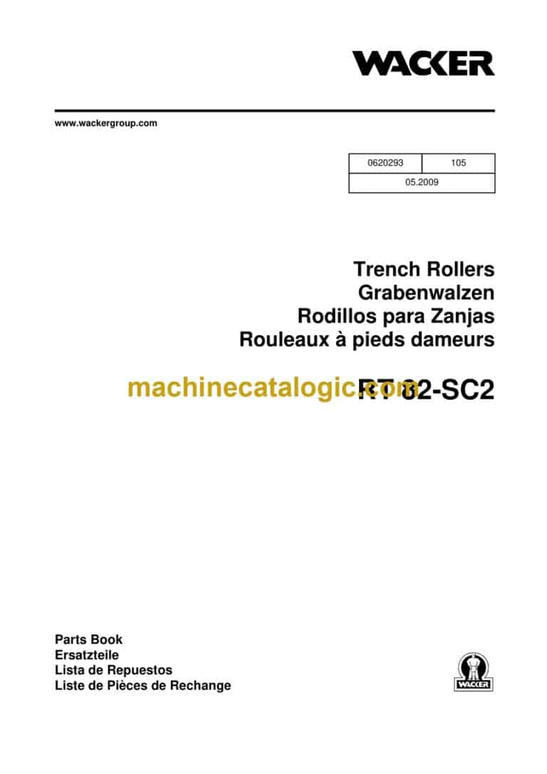 Wacker Neuson RT82-SC2 Trench Roller Parts Manual