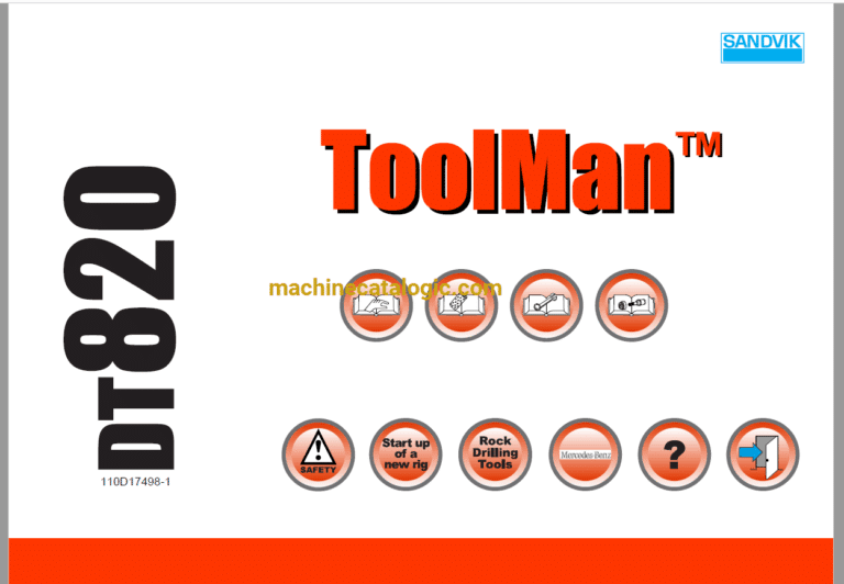 Sandvik DT820 Drilling Rig Full Documents (Service, Operator, Maintenance Manual and Parts Catalog) [110D17498]