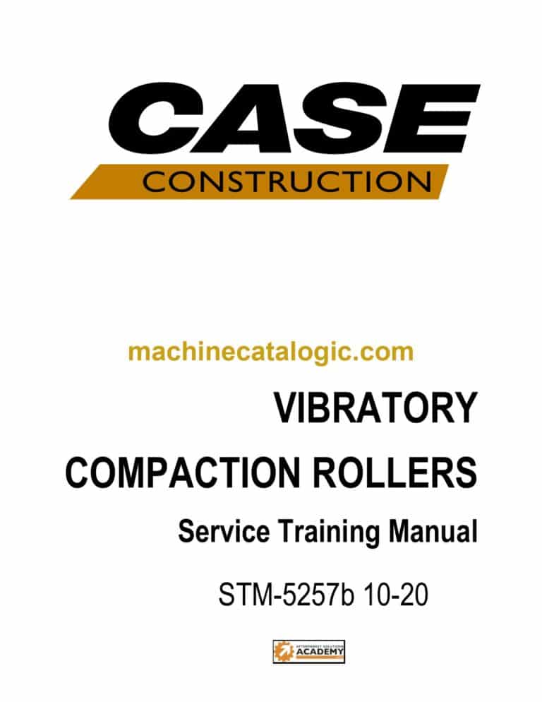 Case Vibratory Compaction Rollers Service Training Manual