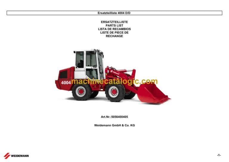 Wacker Neuson 4004 D/D Wheel Loader Parts Manual