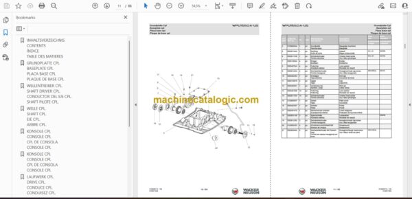 Wacker Neuson WPU1550A-US Vibratory Plates Parts Manual - Image 3