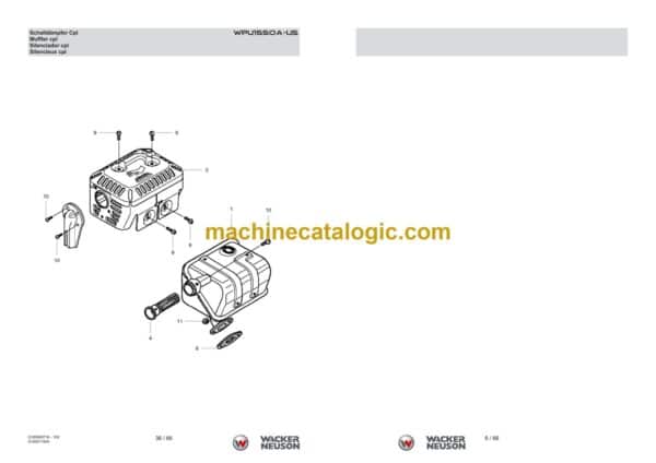 Wacker Neuson WPU1550A-US Vibratory Plates Parts Manual - Image 2