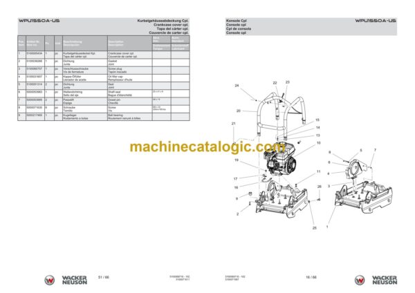 Wacker Neuson WPU1550A-US Vibratory Plates Parts Manual - Image 4