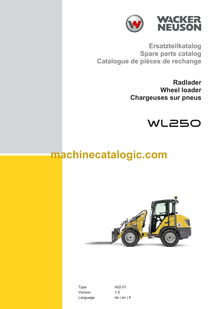 Wacker Neuson WL250 Wheel Loader Parts Manual