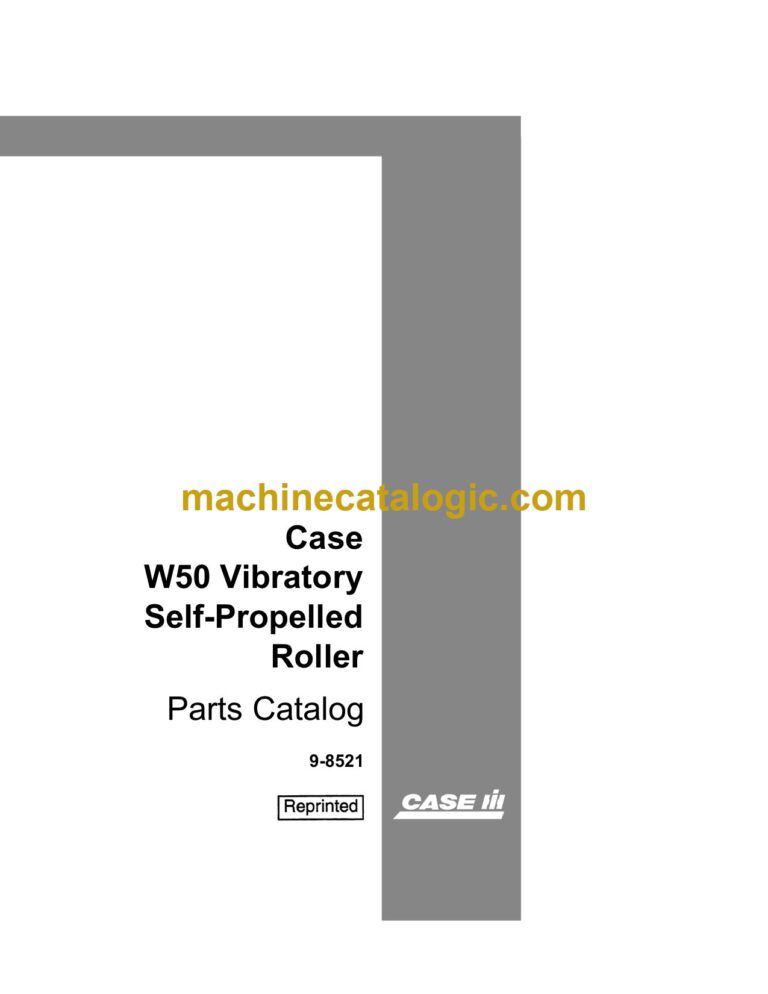New Holland W50 Vibratory Self-Propelled Roller Parts Catalog