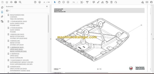 Wacker Neuson BPS2050Aw Vibratory Plate Parts Manual - Image 2