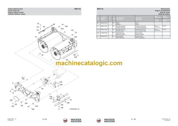 Wacker Neuson RD7A Roller Parts Manual - Image 4