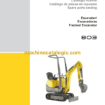 Wacker Neuson 803 Tracked Excavator Parts Manual