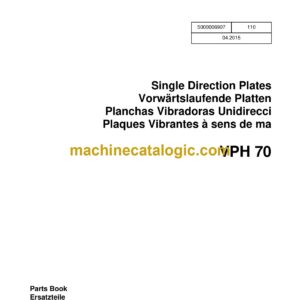 Wacker Neuson VPH70 Single Direction Plates Parts Manual