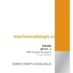 Case CX42D Mini Crawler Excavator Service Parts Catalogue