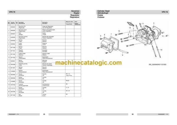 Wacker Neuson VPH70 Single Direction Plates Parts Manual - Image 3