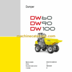 Wacker Neuson DW60, DW90, DW100 Dumper Service Manual