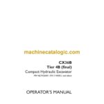 Case CX36B Tier 4B Final Compact Hydraulic Excavator Operators Manual