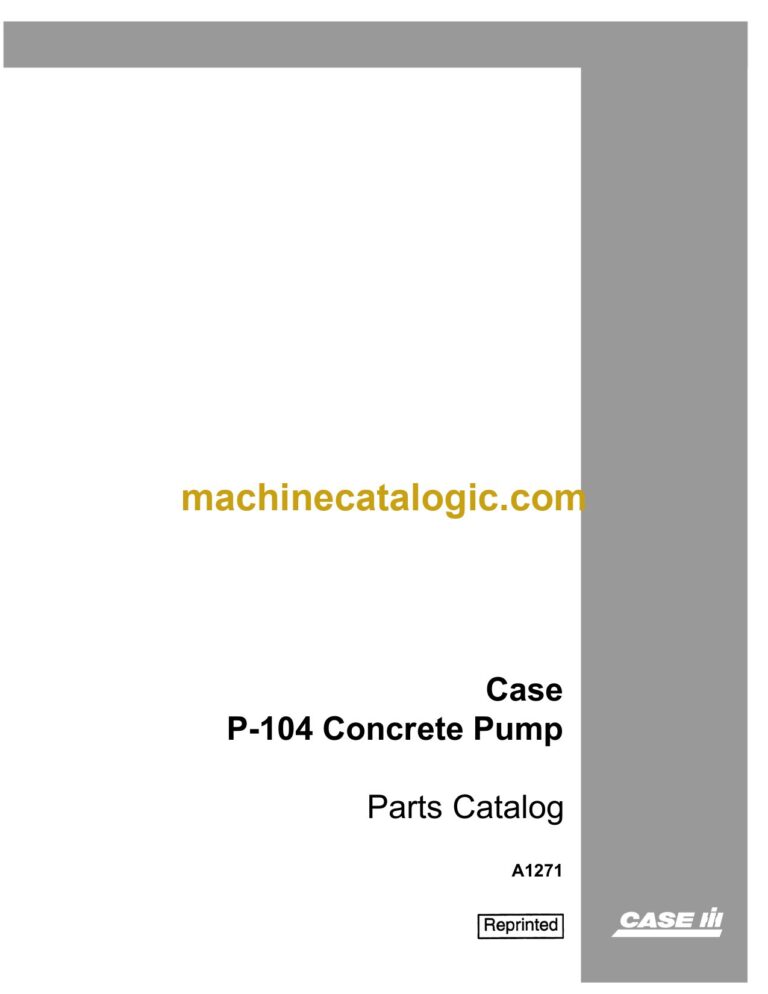 Case P104 Concrete Pump Parts Catalog
