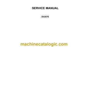 Case SV207E Single Drum Vibratory Compactor Service Manual