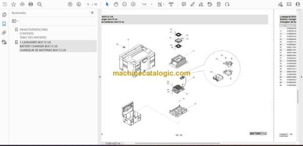 Wacker Neuson BOC13 US Power Parts Manual - Image 3