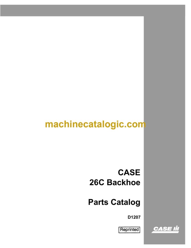 Case 26C Backhoe Parts Catalog