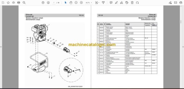 Wacker Neuson YD3.5 Modular Internal Vibrators Parts Manual - Image 2