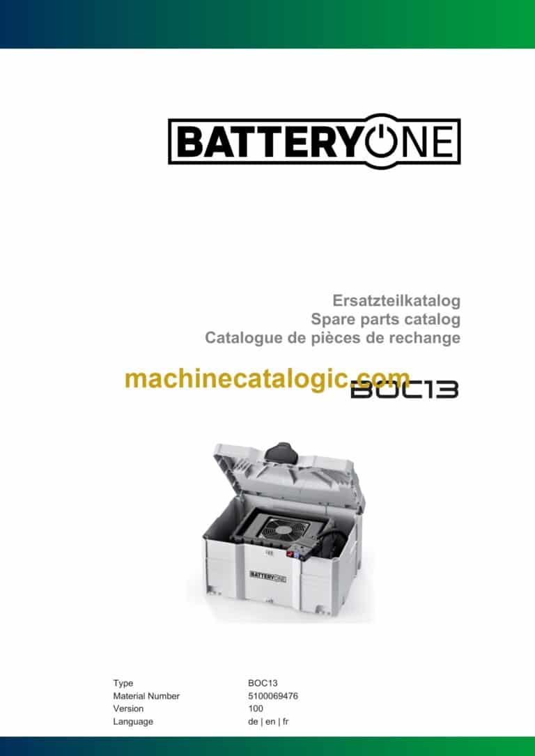 Wacker Neuson BOC13 Power Parts Manual