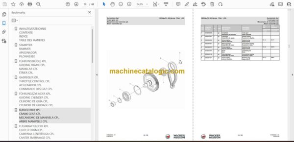 Wacker Neuson BS60-2plus 11in US Vibratory Rammers Parts Manual - Image 2