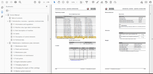 Wacker Neuson 5055 Wheel Loader Service Manual - Image 2